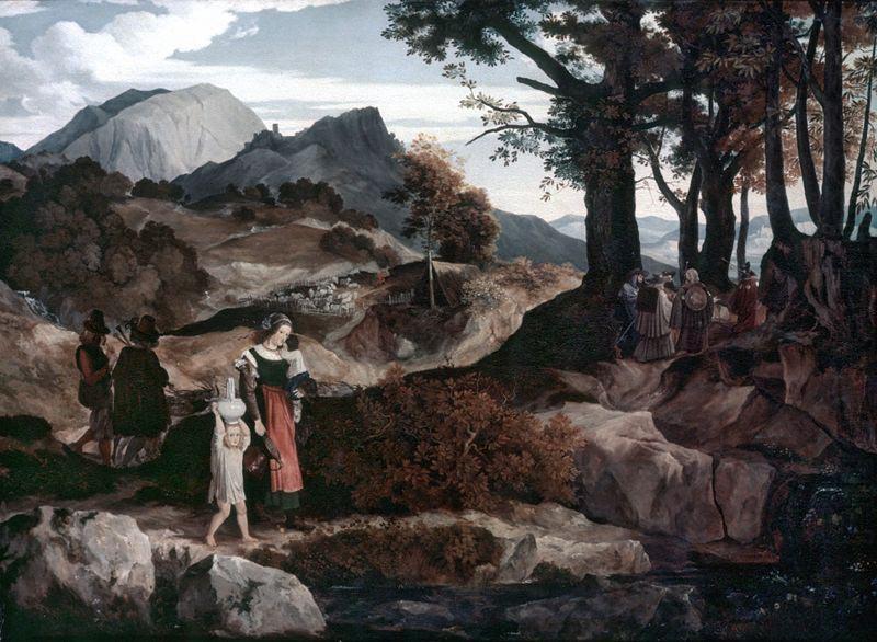 Carl Philipp Fohr Gebirgslandschaft bei Subiaco mit Hirten china oil painting image